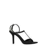 Givenchy Black Satin Stiletto Heel Sandals